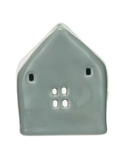 Stoneware House Tealight Holder, 2 Styles