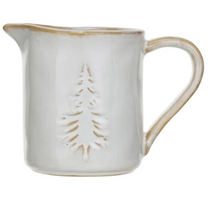 Stoneware Creamer &amp; Sugar Pot w/ Spoon