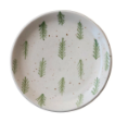 Hand-Painted Stoneware Plate w/ Pattern, 2 Styles