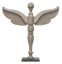 Carved Pine Wood Angels