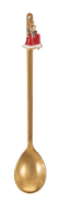 Stainless Steel Spoon w/ Holiday Charm, Gold Finish