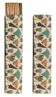 Safety Matches in Matchbox w/ Seasonal Pattern, 4 Styles