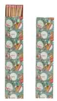 Safety Matches in Matchbox w/ Seasonal Pattern, 4 Styles