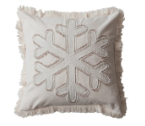 Square Woven Cotton & Linen Pillow w/ Fringe, 2 Styles