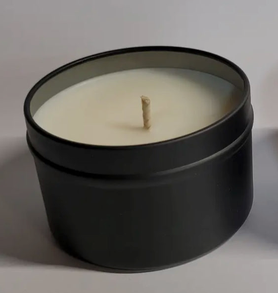 Patchouli - Cotton Wick, OTM Black Tin Candle
