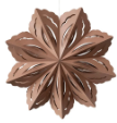 25" Recycled Paper Folding Snowflake Ornament, 3 Colors