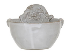 Stoneware Santa/Snowman Bowl