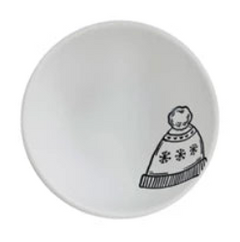 Stoneware Bowl w/Winter Apparel