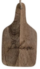 Mango Wood Cheese Board w/Etched Saying, 4 Styles