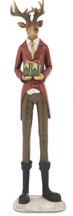 Assorted 12.5 Inch Reindeer in Suit (2 Styles)