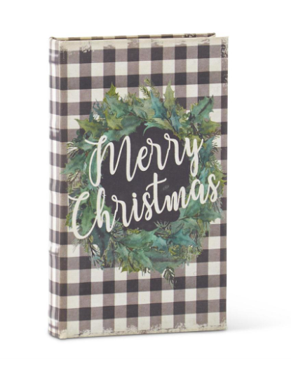 Black &amp; White Buffalo Check MERRY CHRISTMAS Nesting Book