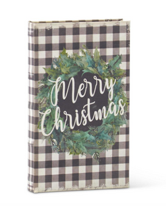 Black & White Buffalo Check MERRY CHRISTMAS Nesting Book