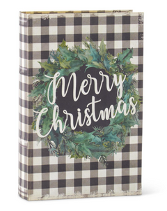 Black & White Buffalo Check MERRY CHRISTMAS Nesting Book