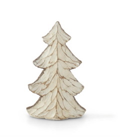 Carved Resin Wood-Look Christmas Trees