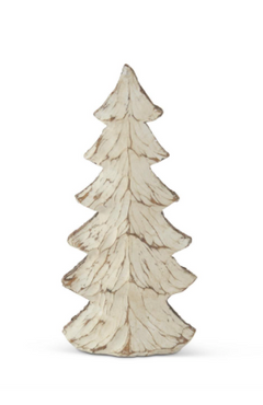 Carved Resin Wood-Look Christmas Trees
