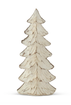 Carved Resin Wood-Look Christmas Trees