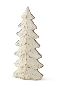 Carved Resin Wood-Look Christmas Trees