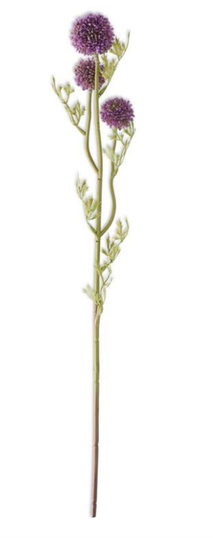 Dark Purple Mini Allium Stem- 25 In