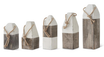 Grey and White Wooden Buoys