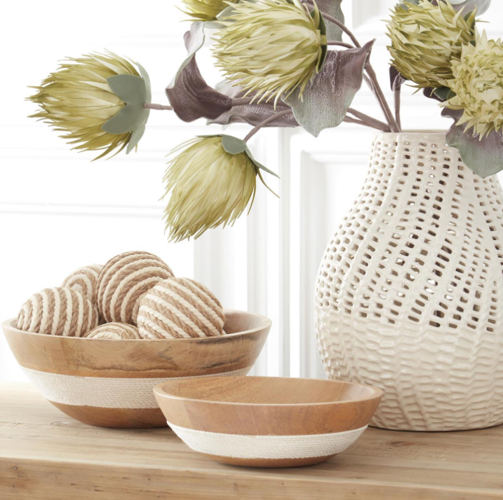 Tan &amp; Cream Seagrass Ball