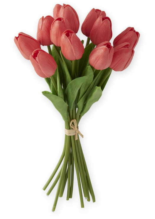 Coral Real Touch Mini Tulip Bundle