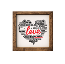 Love Is... – Rustic Wood Framed Sign