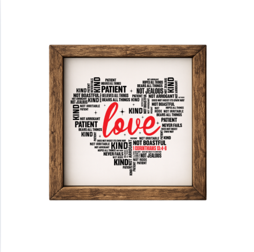 Love Is... – Rustic Wood Framed Sign