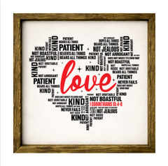 Love Is... – Rustic Wood Framed Sign