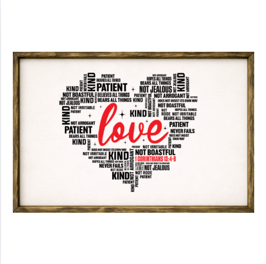 Love Is... – Rustic Wood Framed Sign