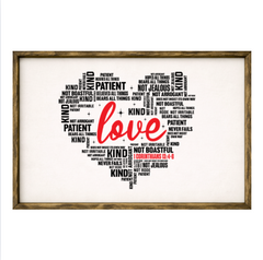 Love Is... – Rustic Wood Framed Sign
