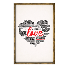 Love Is... – Rustic Wood Framed Sign