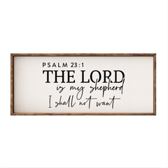 The Lord is My Shepherd – Rustic Wood Framed Sign