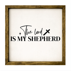 The Lord is My Shepherd – Rustic Wood Framed Sign