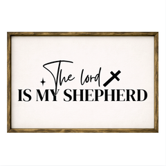 The Lord is My Shepherd – Rustic Wood Framed Sign