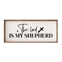 The Lord is My Shepherd – Rustic Wood Framed Sign