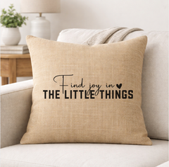 Find Joy in the Little Things – Faith-Inspired Linen Throw Pillow (Copy)