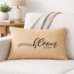 Wherever Life Plants You – Faith-Inspired Linen Throw Pillow