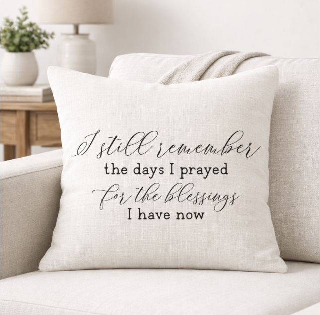 Remember the Days – Faith-Inspired Linen Throw Pillow