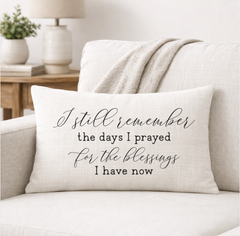 Remember the Days – Faith-Inspired Linen Throw Pillow