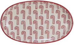 Hand-Stamped Stoneware Plate w/ Holiday Pattern, 3 Styles