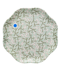 Bamboo Melamine Scalloped Plate, 4 styles