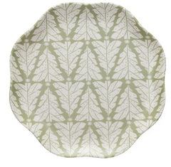 Bamboo Melamine Scalloped Plate, 4 styles