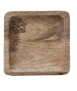 Mango Wood Trays w/ Laser Etched Snowflakes, 2 Sizes