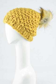 Oversized Chunky Pom Beanie