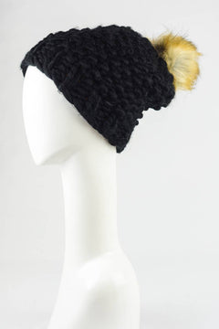 Oversized Chunky Pom Beanie