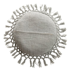Slub Pillow with Tassels