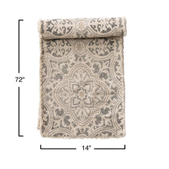 Table Runner with Frayed Edge