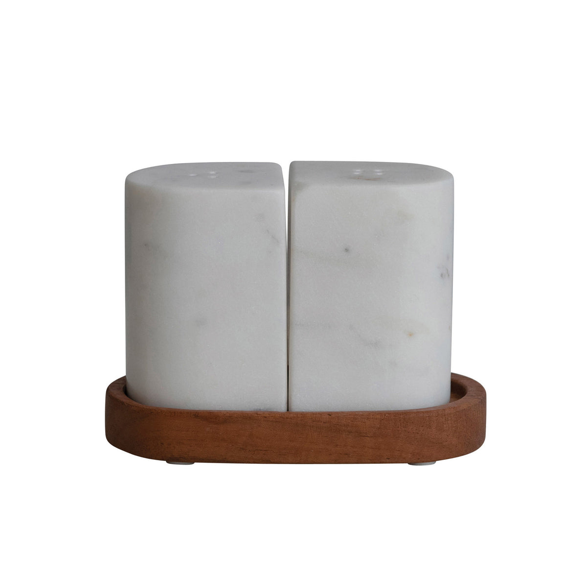 Marble Salt &amp; Pepper Shakers w/ Tray