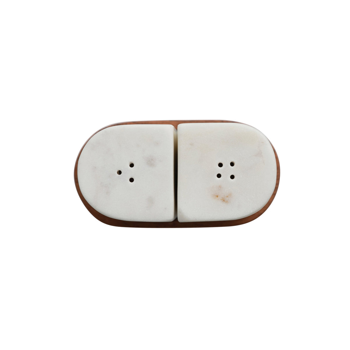 Marble Salt &amp; Pepper Shakers w/ Tray