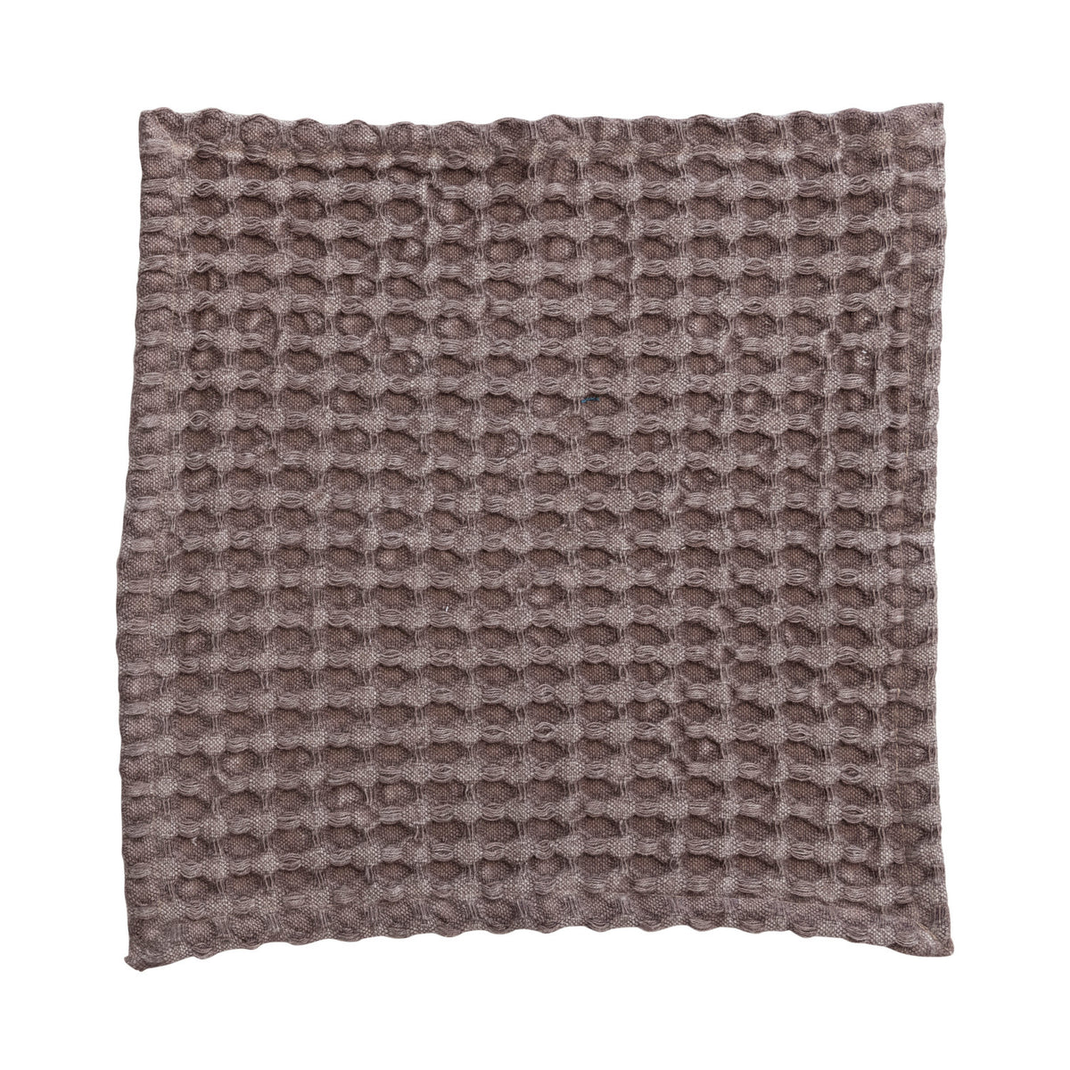 Stonewashed Cotton Waffle Weave Dish Cloths, Aubergine Color, Set of 3